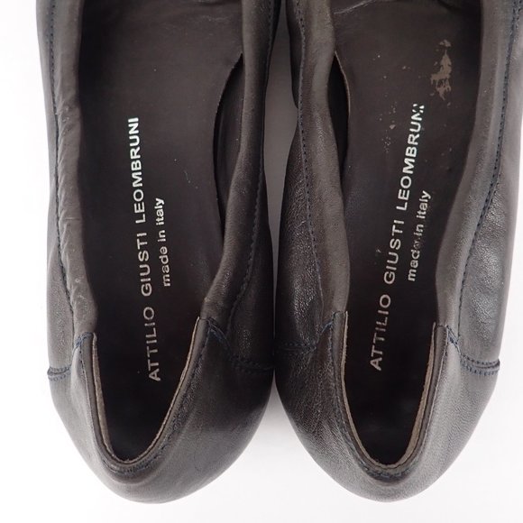 AGL Attilio Giusti Leombruni Ballet Flat Womens 39 US 9  Leather Purple Cap Shoe - Picture 6 of 11